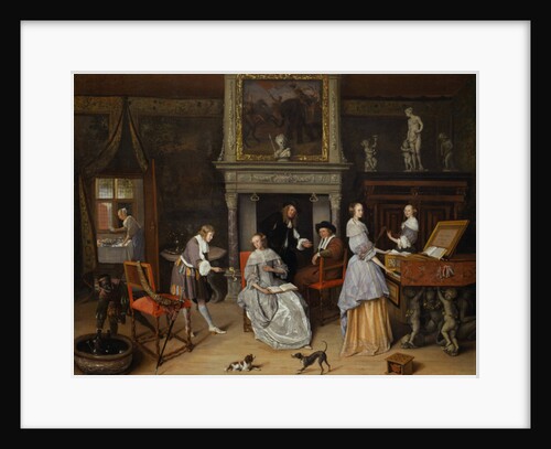 Fantasy Interior with Jan Steen and the Family of Gerrit Schouten by Jan Havicksz. Steen