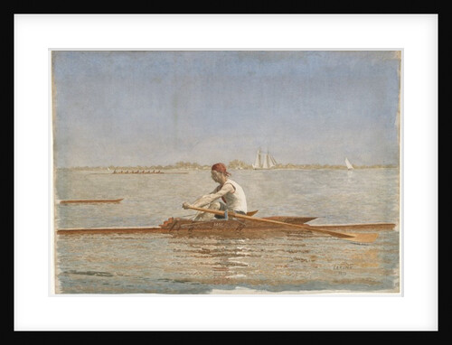 John Biglin in a Single Scull, 1873 by Thomas Cowperthwait Eakins