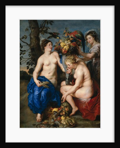 Ceres with Two Nymphs, 1615-7 by Peter Paul and Snyders Frans (1579-1657) Rubens