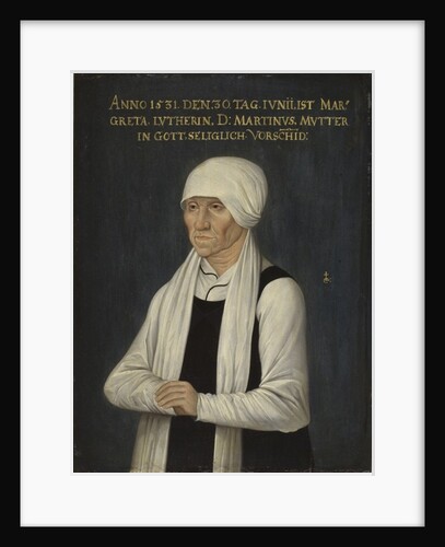 Margareta Luther, c.1700 by Lucas the Elder (after) Cranach