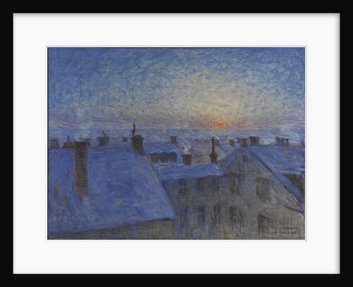 Sunrise over Stockholm rooftops, 1903 by Eugene Jansson