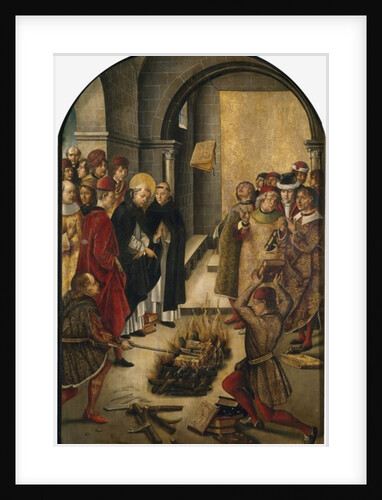 St. Dominic de Guzman and the Albigensians, 1493-99 by Pedro Berruguete