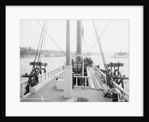 Steamer Clermont, deck, looking aft, 1909 by Detroit Publishing Co.