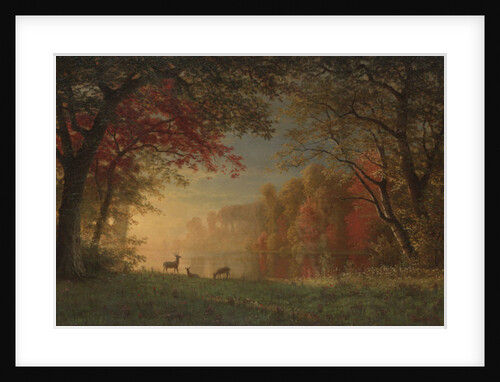 Indian Sunset: Deer by a Lake, c.1880-90 by Albert Bierstadt