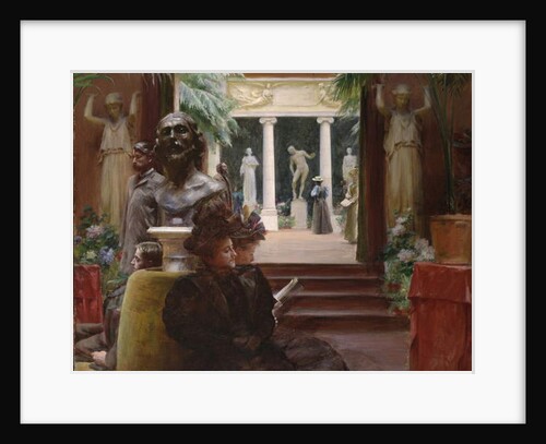 At the Sculpture Exhibition, 1895 by Charles Courtney Curran