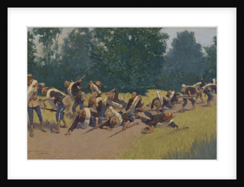The Scream of Shrapnel at San Juan Hill, 1898 by Frederic Remington