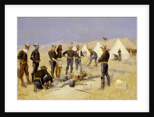 Roasting the Christmas Beef in a Cavalry Camp, c.1892 by Frederic Remington