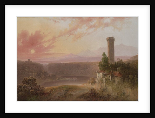 View of Lake Nemi at Sunset, c.1840-50 by Joshua Shaw