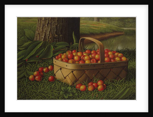 Cherries in a Basket, c.1890-1900 by Levi Wells Prentice