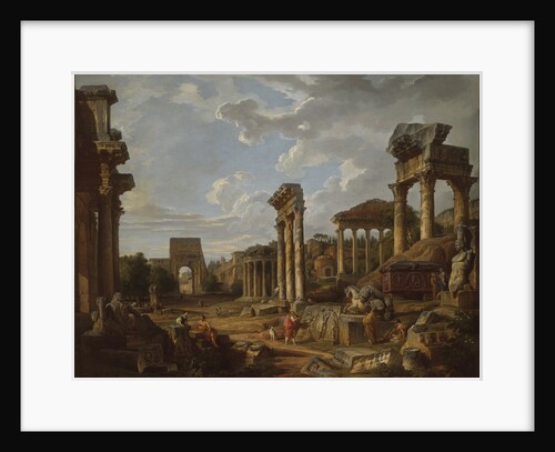 A Capriccio of the Roman Forum, 1741 by Giovanni Paolo Pannini or Panini