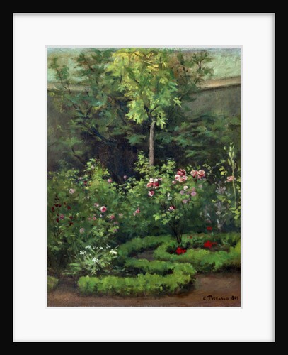 A Rose Garden, 1862 by Camille Pissarro