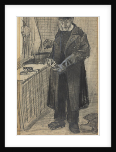 Man Polishing a Boot, 1882 by Vincent van Gogh