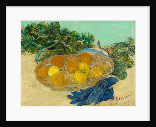 Still Life of Oranges and Lemons with Blue Gloves, 1889 by Vincent van Gogh