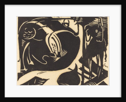 Two Mythical Animals, 1914 by Franz Marc