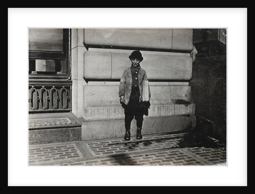 Newsboy, 1909 by Lewis Wickes Hine