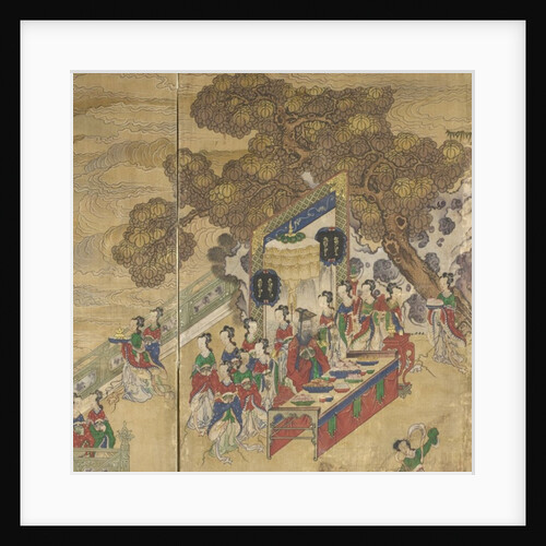 Dongwanggong, detail from The Banquet of Seowangmo, c.1800 by School Korean