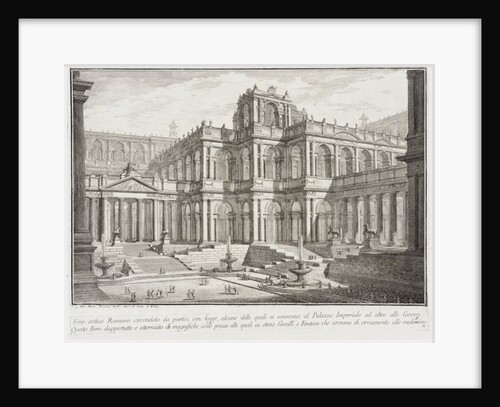 Ancient Forum Surrounded by Porticoes, c.1743 by Giovanni Battista Piranesi