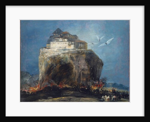 A city on a rock, 1850-75 by Francisco Goya y Lucientes