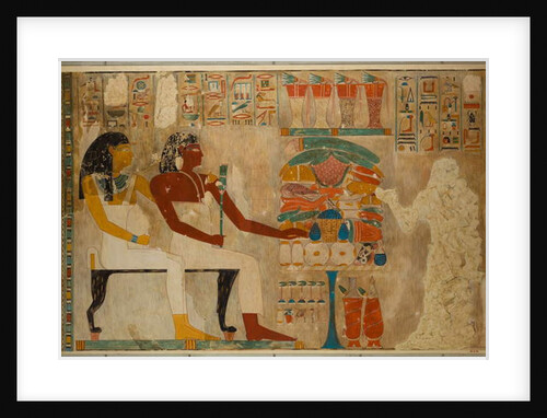 Vizier Rekhmire and his mother Meryt with food offerings, c.1928 by Charles Wilkinson