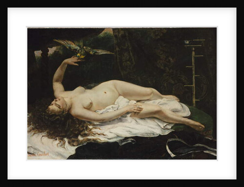 Woman with a parrot, 1866 by Gustave Courbet