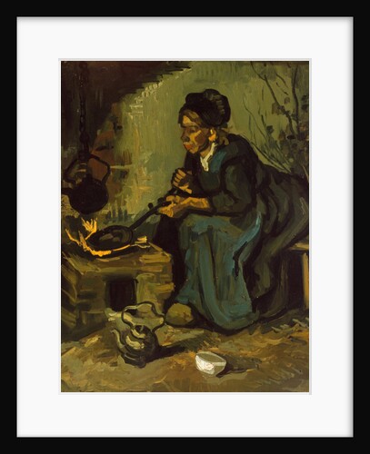 Peasant Woman Cooking by a Fireplace, 1885 by Vincent van Gogh