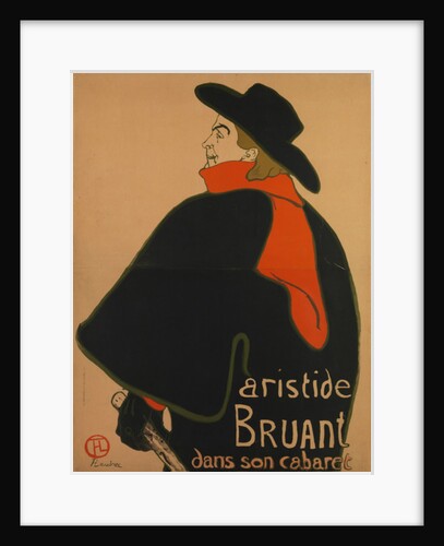 Aristide Bruant, at His Cabaret, 1893 by Henri de Toulouse-Lautrec