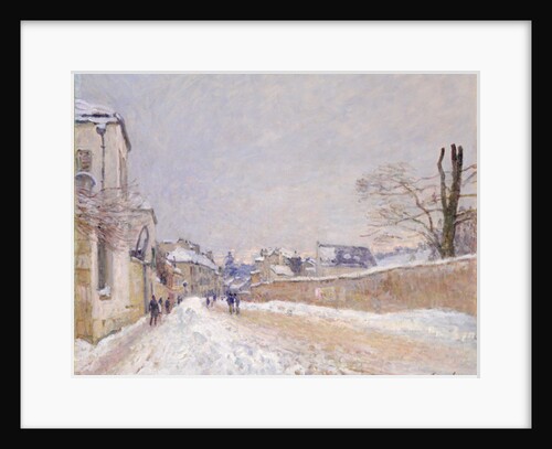Rue Eugène Moussoir at Moret: Winter, 1891 by Alfred Sisley