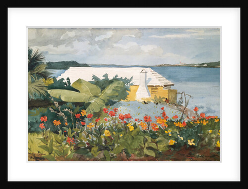 Flower Garden and Bungalow, Bermuda, 1899 by Winslow Homer