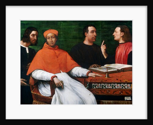 Cardinal Bandinello Sauli, His Secretary, and Two Geographers, 1516 by Sebastiano del (c.1485-1547) Piombo