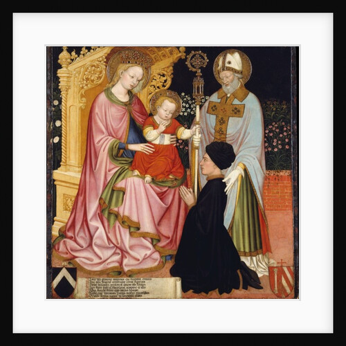 Madonna and Child with the Donor, Pietro de' Lardi, Presented by Saint Nicholas, c.1420-30 by GZ Master