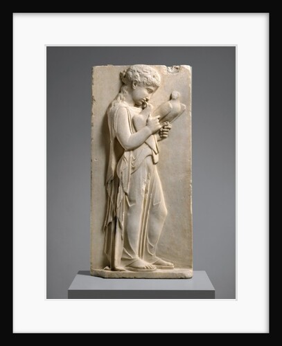 Marble Grave stele of a little girl, c.450-440 BC by Greek school