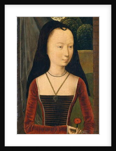 Young Woman with a Pink, c.1485-90 by Hans Memling