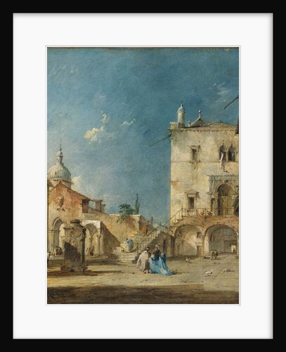 Imaginary View of a Venetian Square or Campo, c.1780 by Francesco Guardi