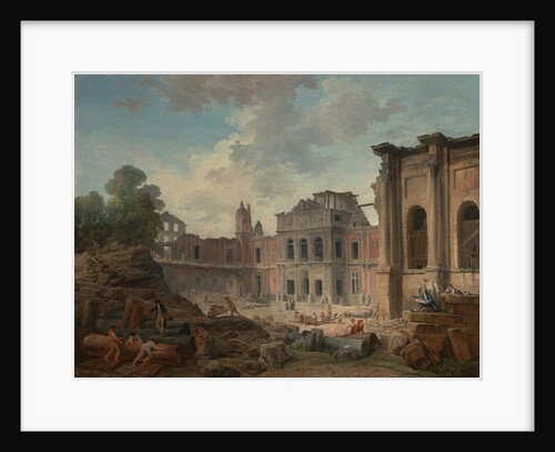 Demolition of the Chateau of Meudon, 1806 by Hubert Robert