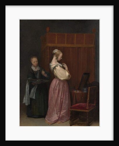 A Young Woman at her Toilet with a maid, c.1650-51 by Gerard ter Borch or Terborch