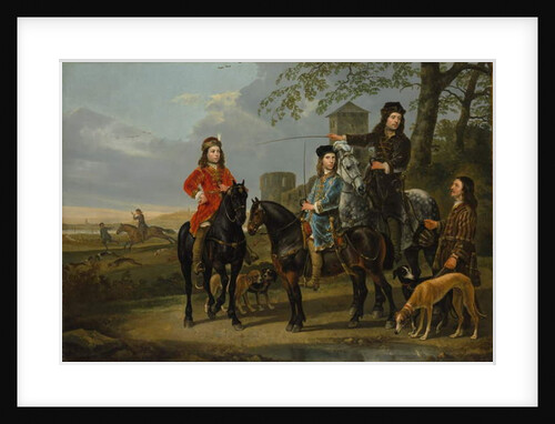 Equestrian Portrait of Cornelis and Michiel Pompe van Meerdervoort with their Tutor and Coachman, Starting for the Hunt, c.1652-53 by Aelbert Cuyp