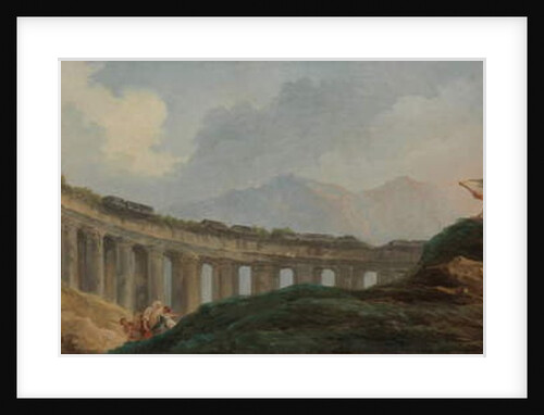 A Colonnade in Ruins by Hubert Robert