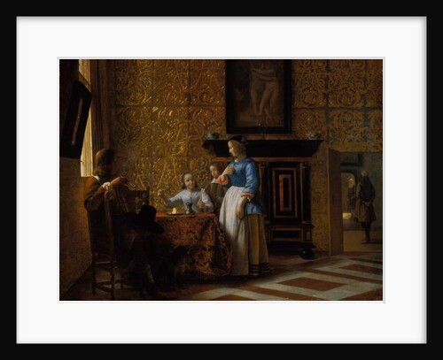 Leisure time in an elegant Setting, c.1663-65 by Pieter de Hooch