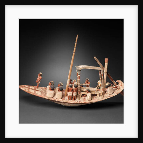Model Sailing Boat Transporting a Mummy, c.1900–1885 BC by Egyptian 12th Dynasty