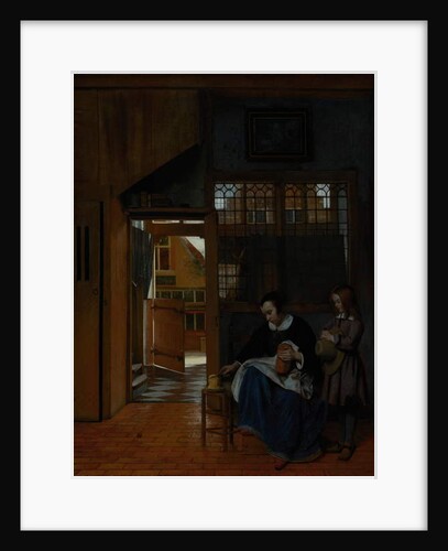 A Woman Preparing Bread and Butter for a Boy, c.1660-3 by Pieter de Hooch