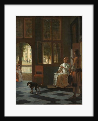 Man Handing a Letter to a Woman in the Entrance Hall of a House, 1670 by Pieter de Hooch