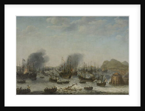 Naval battle near Gibraltar on 25th April 1607, 1639 by Adam Willaerts