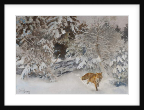 Fox in Winter Landscape, 1938 by Bruno Andreas Liljefors