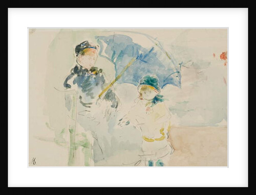 At the Beach in Nice, 1882 by Berthe Morisot