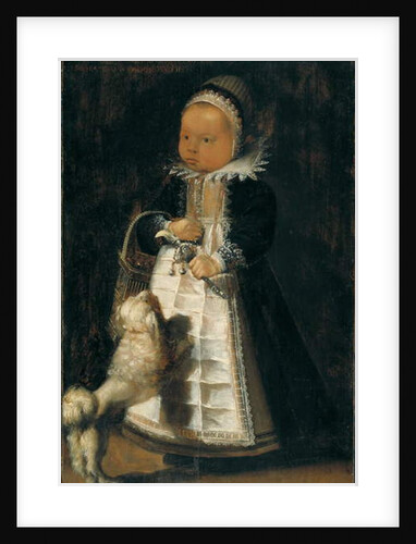 Portrait of a Girl with a Dog, c.1610 by Flemish School