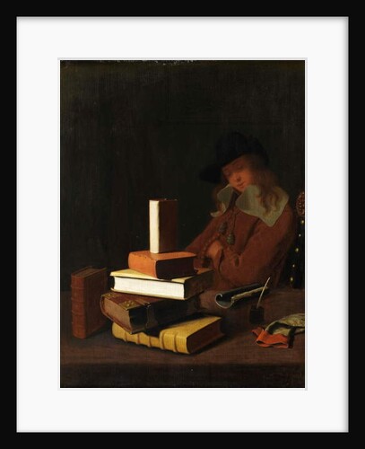 The Sleeping Student, 1663 by Constantin Verhout or Voorhout