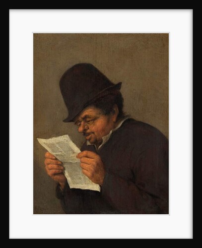 Old Peasant Reading a Paper, c.1647 by Adriaen Jansz. van Ostade