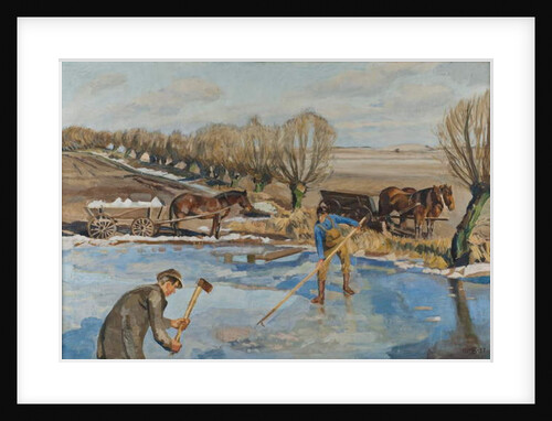 Farmhands fetching Ice, 1927 by Fritz Syberg