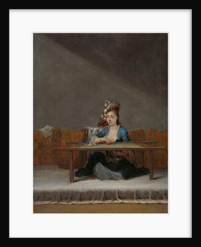 Turkish Woman at her Embroidery Frame, c.1720-37 by Jean Baptiste Vanmour