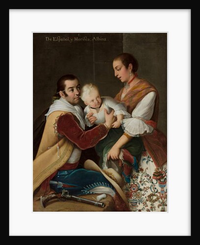 Albino Girl from Spaniard and Morisca, 1763 by Miguel Cabrera